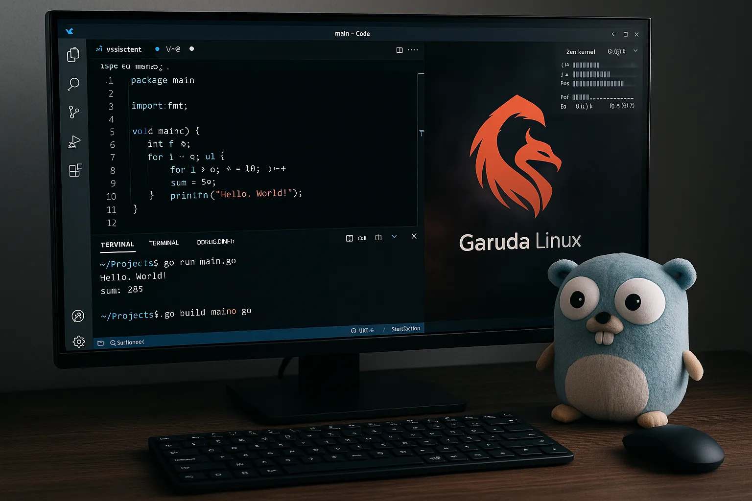 My Go Development Setup on Garuda Linux with VS Code: Building Scalable Applications with Gopher Power