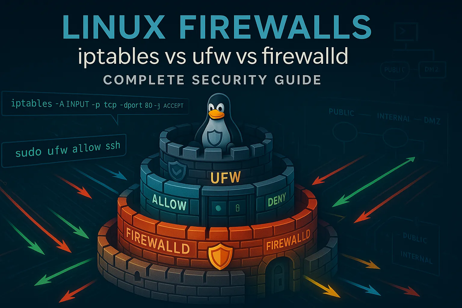 Linux Firewalls: iptables vs ufw vs firewalld - Complete Security Guide